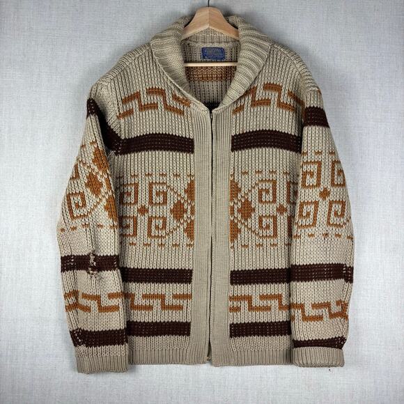 Pendleton Other - Vintage Pendleton Big Lebowski Westerly 1970s Original Cardigan Sweater Large